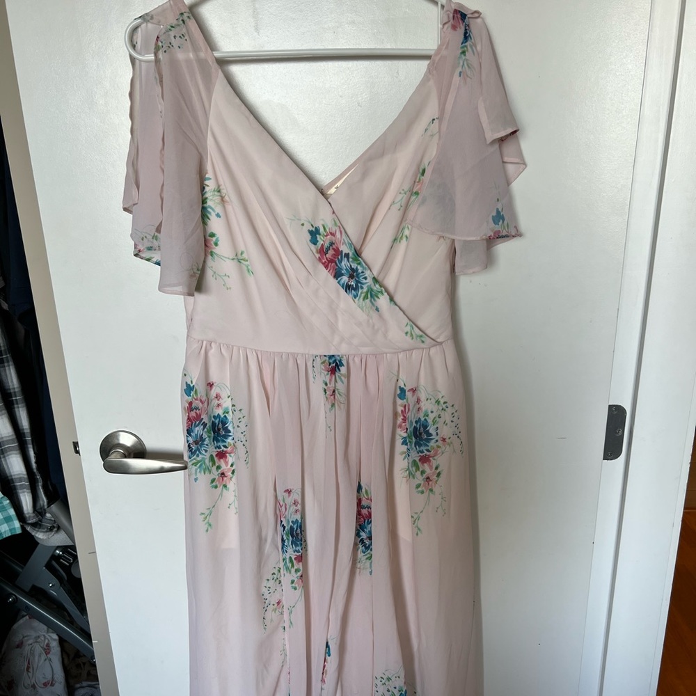 Pink/blush floral dress (worn once)